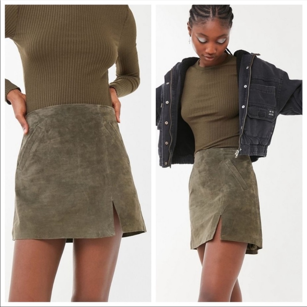 NWT Blank NYC Herb Suede Skirt